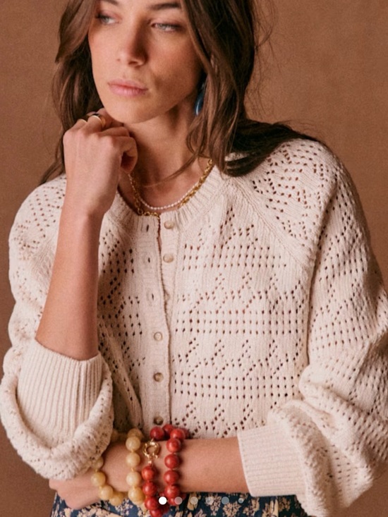Sezane Sweaters - Sezame Capucine Cardigan Small Cream